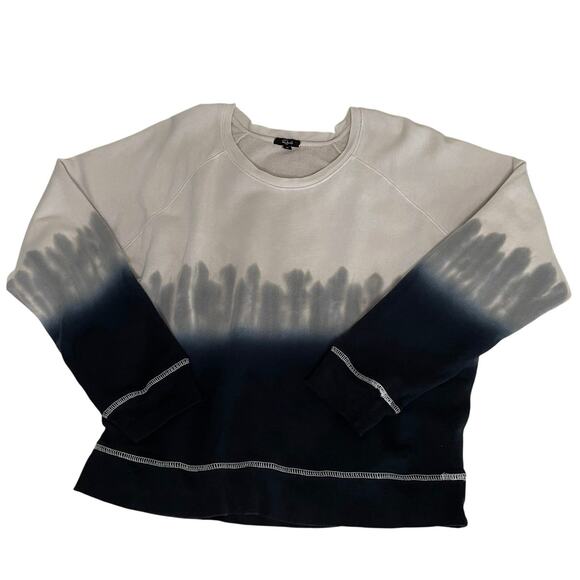 Rails Theo Dip Dye Sweatshirt Women's M | Charcoal | Lightweight Crop Pullover - Picture 1 of 11